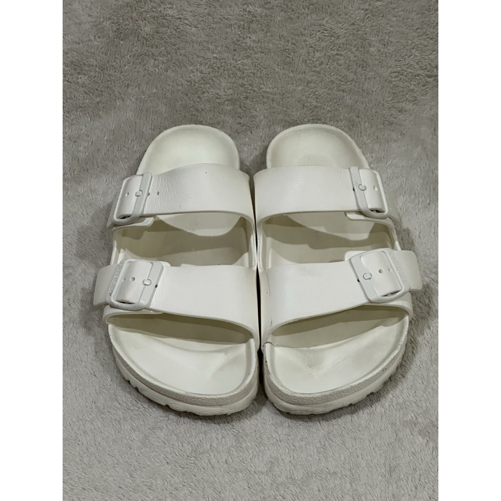 Birkenstock Sandals White Arizona EVA EU41 L10 M8 Unisex Adjustable Straps Slide